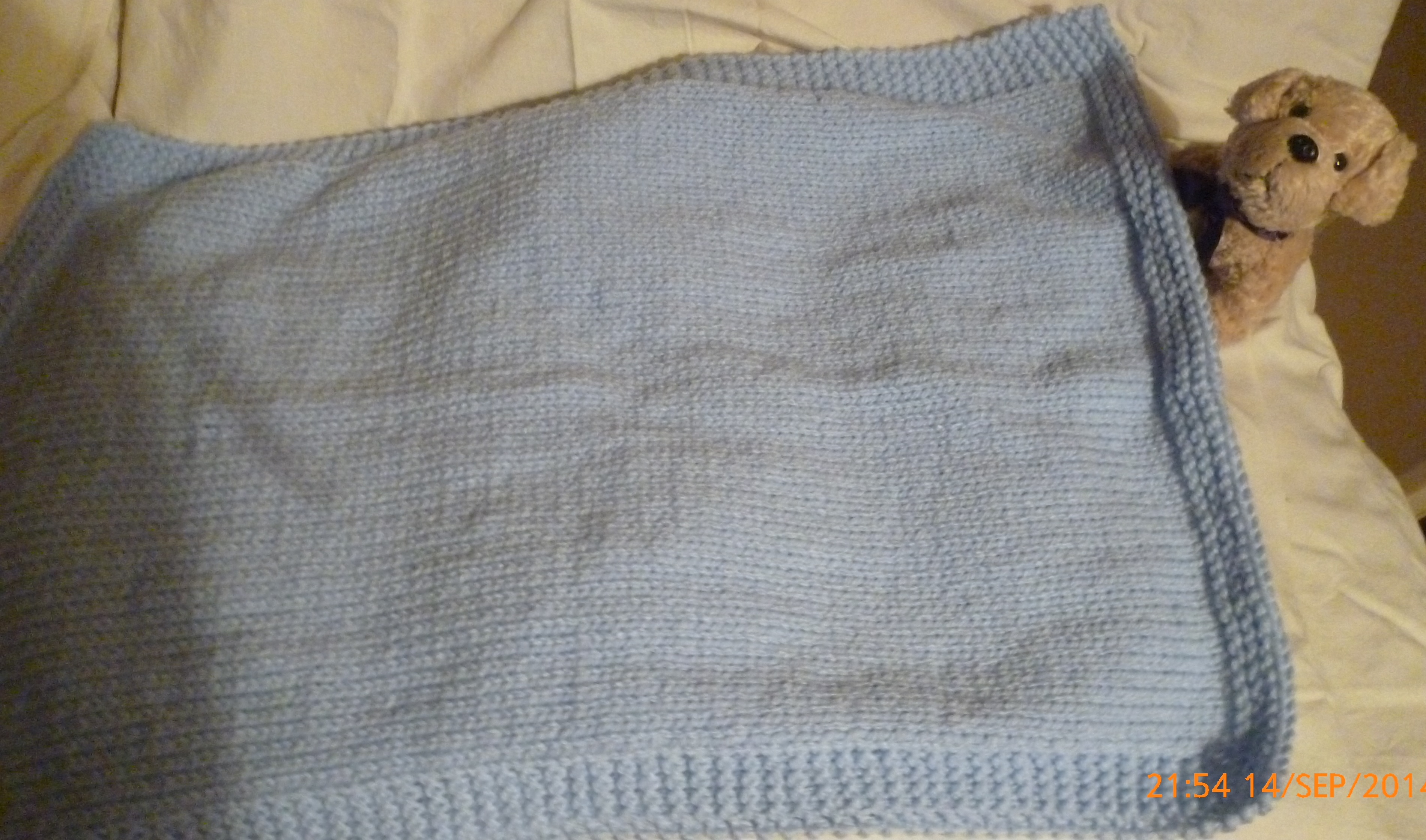 Blue Chunky Baby Blanket