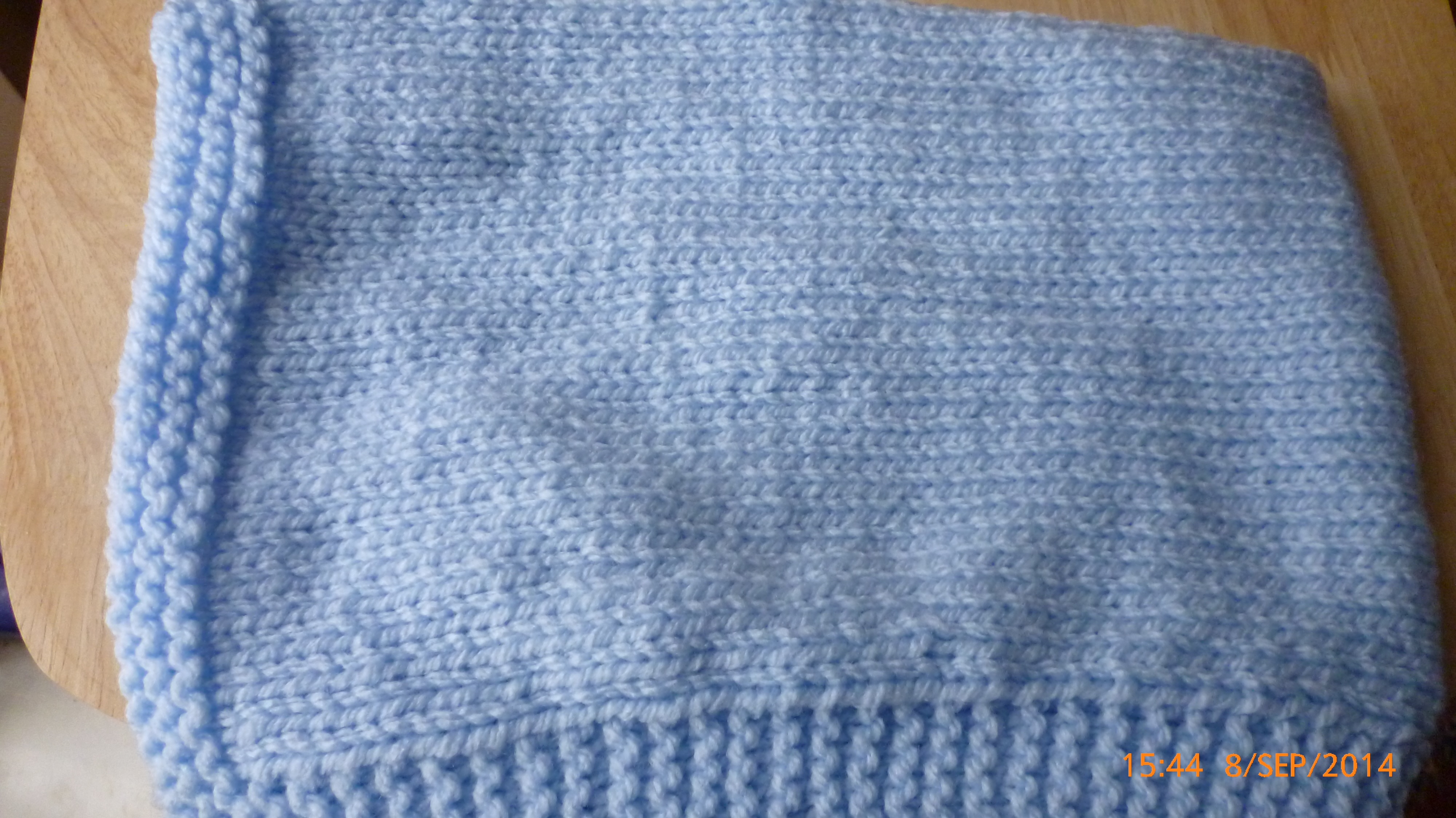 Blue Chunky Baby Blanket